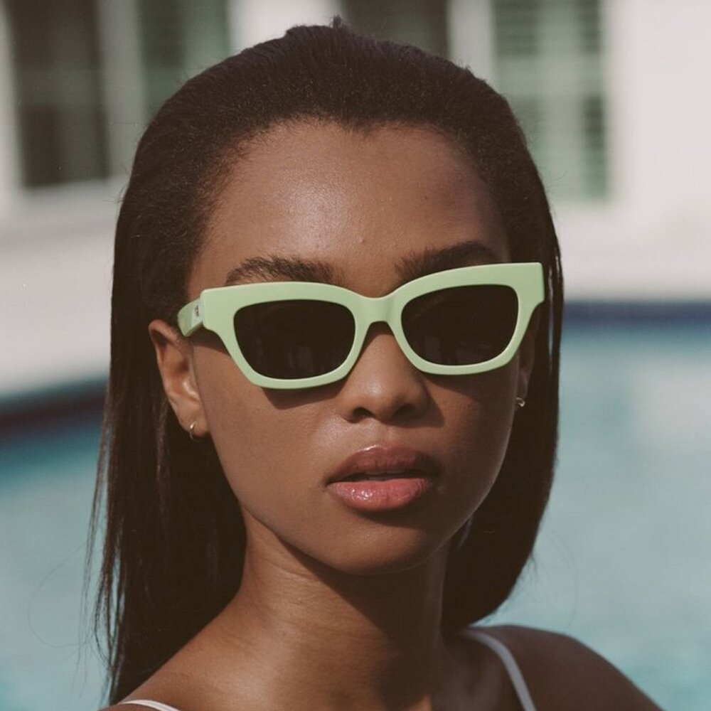 New $99 Le Specs x Solid & Striped Wategosgreen Acetate Sunglasses One Size